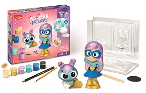 Maped 907219 Creativ Plaster Friends Arcilla Blanca, 2 Moldes Diferentes