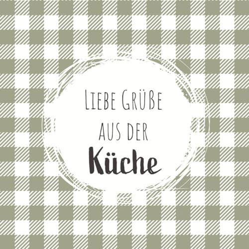 Paper+Design 20 Servietten Sprüche Aus der Küche als Tischdeko, Papierservietten mit Motiv, 33 x 33cm