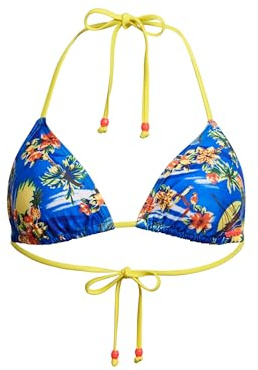 Superdry Damen Triangel-Bikinioberteil mit Schnürung Blauer Delfin Ozean 40