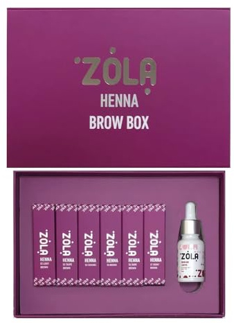 ZOLA Brow Box Augenbrauenfarbe Set 5 g | Brow-Box mit fünf Farbtönen à 5 g, für professionelles Augenbrauenfärben