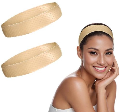 2PCS Pack Silicone Wig Grip, Wigs Fix Elastic Wig Headband for Sports Yoga, Adjustable Headband Hold Wig,Wig Grip Transparent Grip Headbands for Women Men Wig Fix Accessories