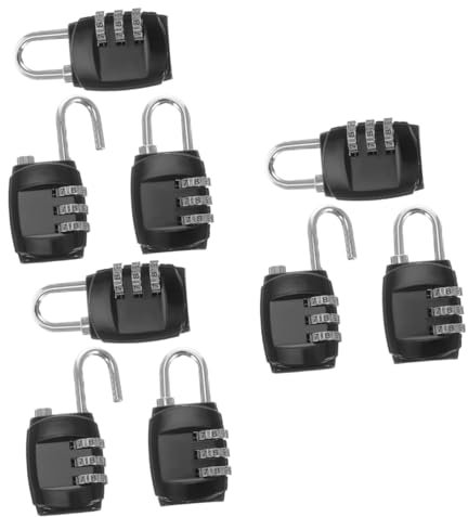 PartyKindom 9 Stk Passwort portable lock Vorhängeschloss Schlösser mit Code Kombinationsschloss für Schließfach vorratsschrank Kombinationsschloss für den Außenbereich Schlosskombination Mini