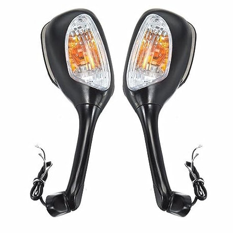 BLNETU Motorradspiegel Motorradspiegel Für Suzuki GSXR600 GSXR750 2006-2012 GSXR1000 2005-2012 Motorradspiegel Blinker Rückspiegel Motorradspiegel