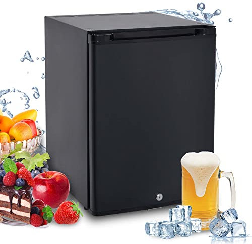 Techomey 12V Kühlschrank, 40L, Kühlschrank 12V 230V, Camping Kühlschrank für Wohnmobil, Wohnwagen Kühlschrank für Reisen, Büro und Zuhause, Schwarz