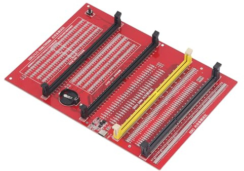 RAM Memory Diagnostic Analyzer, 4 in 1 Desktop DDR3 DDR4 DDR5UDMM DDR5RDIMM Tester Card with Light for Fixing Desktop and Server Computers