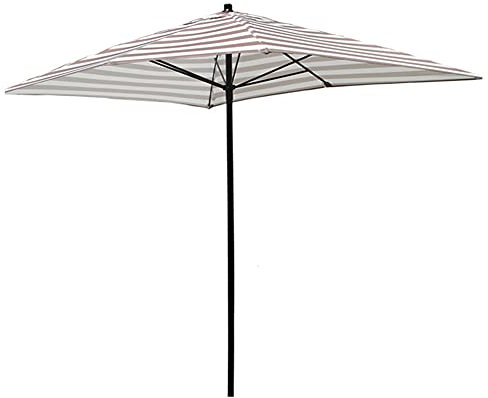OWOHYG Ombrellone da Spiaggia a Strisce Bianche Ombrellone da Giardino Ombrellone da Tavolo Ombrelloni da Terrazza, Ombrellone da Esterno Rettangolare per Piscina da Picnic in C