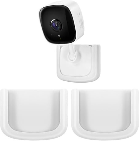 Pack de 2 Soportes de Pared Adhesivos para Cámara de Seguridad Interior Tapo C100, C110 – Instalación Fácil Sin Taladros, Montaje en Ventana para TP-Link