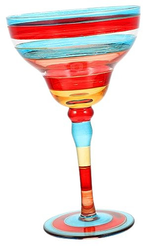Gatuida Copa De Vino Cóctel Copas Mini Margaritas Vasos Pintados a Mano Copa Margarita Vasos Altos Vasos Soplados a Mano Copas De Coctel Martini Copas De Vino Pintadas Fiesta Bar Vidrio