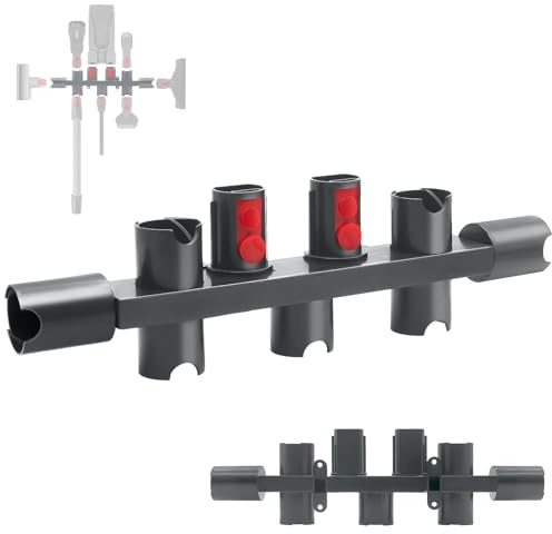 Soporte Aspiradora para Dyson, Soporte Vertical Desmontable, Capacidad de Carga Súper Fuerte, 9 Adaptadores Incorporados, Adecuado para Dyson V7/V8/V10/V11/V15 (negro)