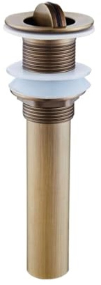 LCKKJHG Bonde Clic Clac Lavabo Bonde Pop-up for lavabo en Bronze Antique, cuivre, Laiton, clic-clac avec trop-Plein, crépine de vidange for évier(ZR2002-4)