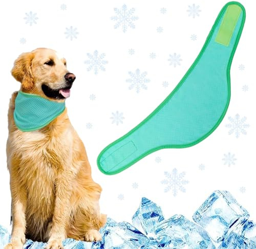 KASESSS Hunde Halstücher Kühlend, Hundehalstuch, Kühltuch Hund Halstuch Kühlend, Hundes Bandana im Sommer, Atmungsaktiv Kühlhalsband für Hundes zum Ausruhen, Schlafen, Sommerspaziergang und Spielen
