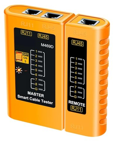 Comprobador De Cable De Red Instrumento De Emparejamiento Líneas Telefónicas Indicador LED Encendido/Apagado Comprobación De Cable De Red Blindado Identificación Precisa