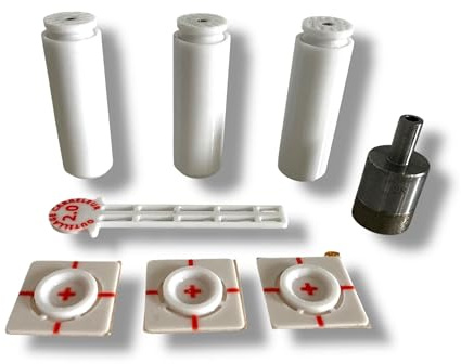 Kit portasciugamani invisibile per parete piastrellata – fissaggio senza gancio – set da 3 pezzi profondità 8 cm – design moderno per bagno e cucina – Outillage Carreleur 2.0