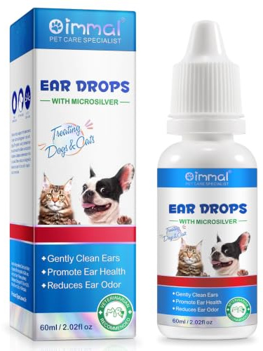 YijiaXingzhou Ear Drops for Cat & Dog Ear Infection and Itch Relief, Dog Ear Cleaner for Gentle Ear Wax Removal, Support Yeast Infection and Ear Mite, Odour Control and Ear Health Care Solution