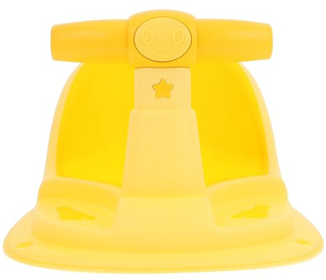 Babybadewannensitz für Babys mit Rutschfester Basis, Gelb | Pp und Tpe, Ergonomische Form, Vielseitig Nutzbar in Verschiedenen Badesituationen
