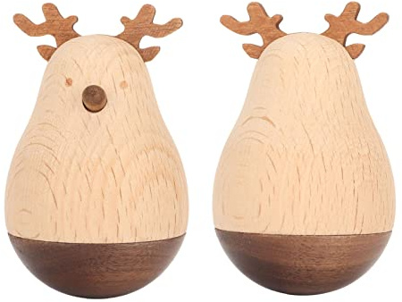 TARSHYRY Adorable Wooden Wobbler Toy, Sturdy & Eye Catching Decorative Balance Figure for Kids, Home, School Fun Rocker Design for Play and Display