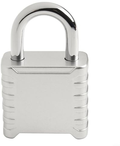 Besttoolifes Cadenas de sécurité d'extérieur robuste à combinaison à 4 chiffres avec construction étanche en alliage de zinc pour clôtures, portails et rangement (argenté)