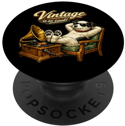 Il vintage è così bello! - Nipper Il grammofono per cani RCA PopSockets PopGrip Adesivo