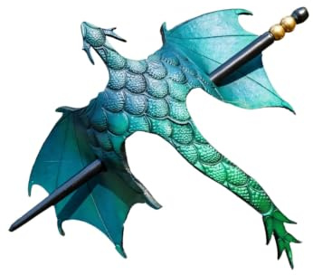 Cosplay drake hår gaffel medeltida trä updo pin med fantasi bevingad detalj för festival styling, tema display pin gotiskt hår gaffel festival styling evenemang kläder