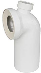 Sanit WC-Anschlussbogen DN100 90° weiß Anschluss oben DN50