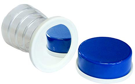 ostprodukte-versand Klappbecher mit Spiegel - Nostalgie Trinkbecher | Originales Design für Camping & Reise - Teleskop-Becher aus Kunststoff - Ostalgie Haushaltswaren inklusive Kochbuch