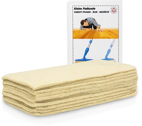 Greenwood Soft-Sheep 10x Wollpads aus 100% Schafwolle - zum Nachölen von bereits geölten Oberflächen, Parkett, Marmor, Granit - GlamUp Oil Polier-Pads