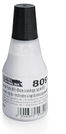 COLOP 147060 schnelltrocknende Stempelfarbe Premium 809, weiß, abgefüllt zu 25 ml.