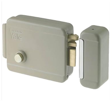 Yale Serratura elettrica da applicare per cancelli Y68400501, destra, in acciaio verniciato, entrata 50 mm