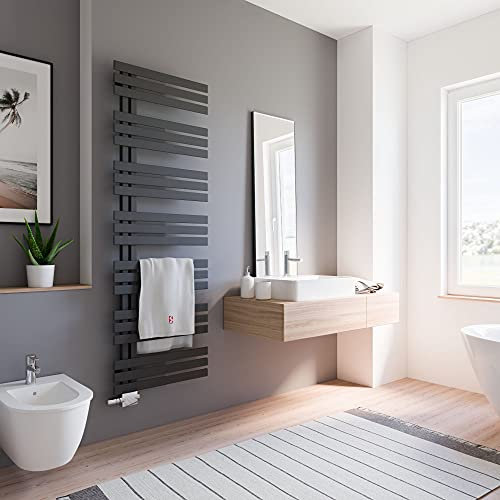 Schulte Designheizkörper Emma, Größe: 176,4 x 60 cm Stahl pulverbeschichtet, Farbton: Anthrazit H025176460 57
