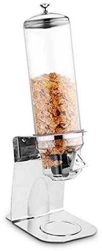 FIFOR 12L Cereal Dispenser, Triple Canister Dry-Food Dispenser, Rice Dispenser, Cereal Containers Storage Dispenser for Oatmeal Candy Granola Nuts Beans (Color : Clear, Size : 4L)