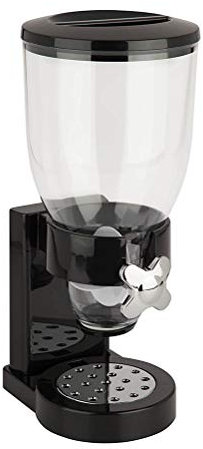 Fdit Müslispender Arbeitsplatte, Einzelsteuerungs-Süßigkeitsspender aus Kunststoff Zum Aufbewahren von Kaffeebohnen, Müslispender für die Küche (Schwarz)