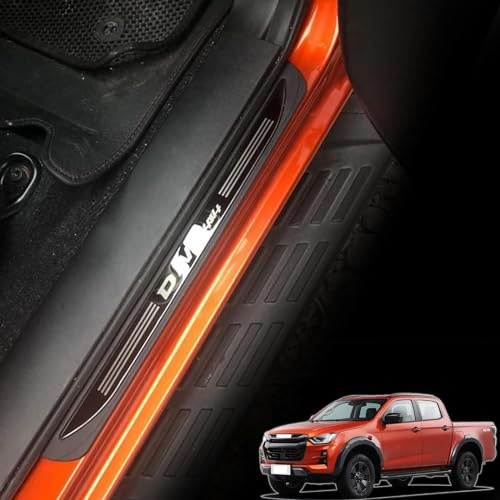 LICHOO Protection de seuil de portière de voiture, pour Isuzu D-MAX 2021 2022, accessoires en acier inoxydable avec plastique ABS