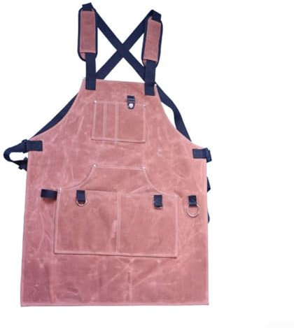 Canvas Woodwork Apron, Heavy Duty Work Apron with Tool Pockets Carpenter Shop Aprons for Men Women Woodworking