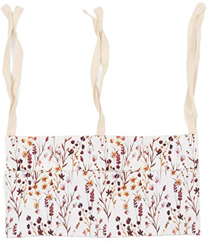 Babybett-Organizer, 2 Taschen, Baumwolle, Bedruckt, Hohe Kapazität, Verstellbare Hänge-Wickeltasche(2)