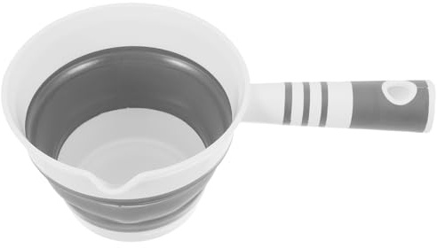 HOLIDYOYO Foldable Water Ladle Kitchen Water Scoop with Hanging Hole Collapsible Scoop for Home Camping Bathroom Fruit and Vegetable Basket Use Space Saving Storage