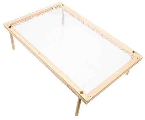 Zerodeko Spaghetti Noodle Drying Rack Single Layer Wood Pasta Rack Vegetable Fruit Dryer Kitchen Organizer for Home
