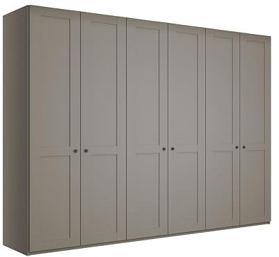 WIEMANN Drehtürenschrank Landhausstil Kleiderschrank 300cm breit, Kieselgrau, Höhe 216cm, Marlow