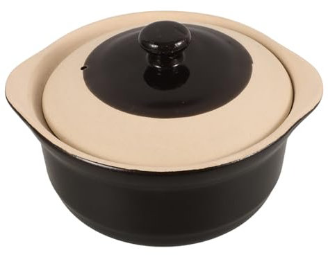 Ciieeo Cazuela De Barro Con Tapa Olla Para Estofado De 1 3 L Olla Caliente s De Barro Para Sopa Cazuela De o Utensilios De Cocina Sartén Para Guiso Sopa