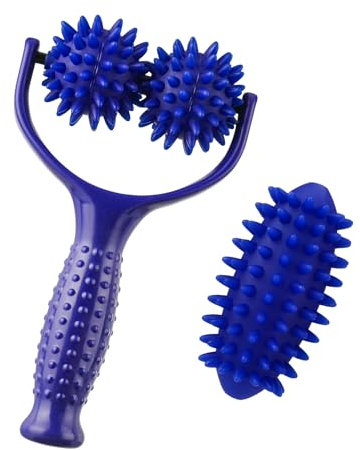 Igelball Massageroller Massageball Igelball Massagebälle Massage Ball mit Griff Massage Roller Faszienrolle Klein für Beine Fuß Rücken Hände Hand Fußmassage Muskelschmerzen