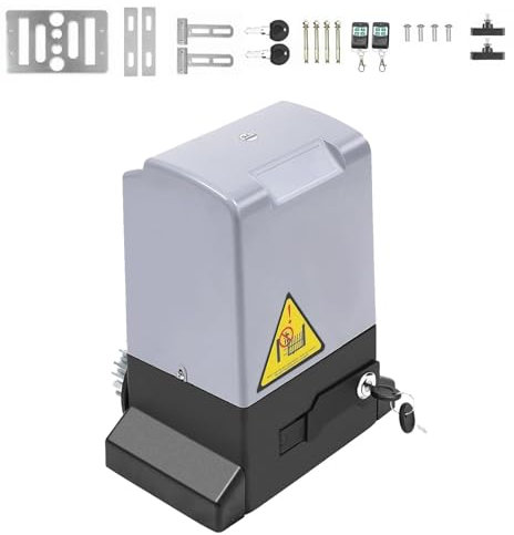 DOJOEUU Apricancello Scorrevole Automatico, operatore Elettrico per cancelli a cremagliera, Kit apricancello Scorrevole Elettrico con 2 telecomandi, operatore per cancelli per impieghi gravosi(550W)