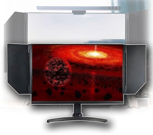Skärmsolskydd, multifunktionsmätare solskydd justerbar stationär datorskärm huvskärm solskydd anti-peep för alla varumärken universellt solskydd, svart