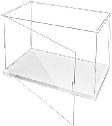 Perfeclan 1 Acryl-Vitrine, transparenter Organizer mit Tür, große staubdichte Schaukästen für Modellfiguren, Sammlerstücke, Spielzeug, Bausteine, 25 cm x 15 cm x 15 cm