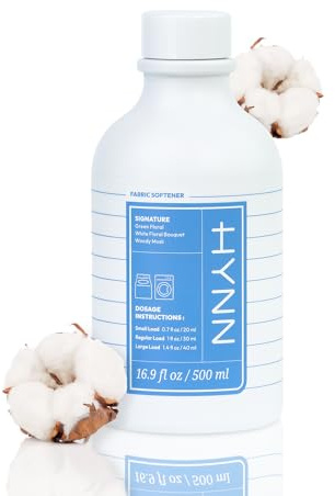 Concentrated Liquid Fabric Softener for Sebsitivbe Skin, Hypoallergenic, White Woody Musk, Long-Lasting Fragrance, Static Reducer & Wrinkle Minimizer, Made in Korea 16.9 fl oz