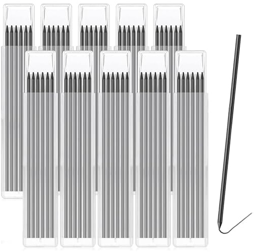60Pcs 2.8mm Carpenter Pencil Refills Solid Replacements for Tracer & Pica Pencils Waterproof Deep Hole Marking Tips for Woodworking, Construction & Building