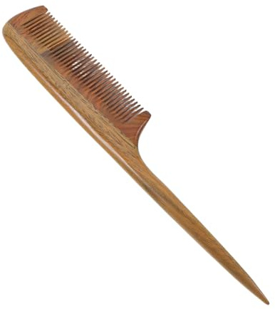 HAMPPLIES Pettine in Legno Sandalo con Punta Denti per Pettinare e Massaggiare Capelluto Naturale e Durevole per Acconciature e Cotonare