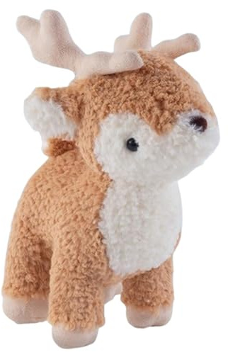 Xiyocadt Kuscheltier REH, Elch Kuscheltier, Weihnachtsdeko Hirsch, Weihnachtsdeko Tiere, Cute Plushie für Kinder Mädchen Jungen (25CM)