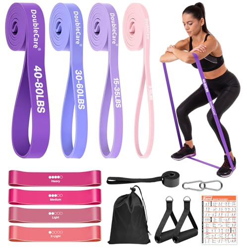 12 PCS Resistance Bands Set,Exercise Bands for Women,for Home Gym,Workout,Yoga,Pilates,Fitness Training