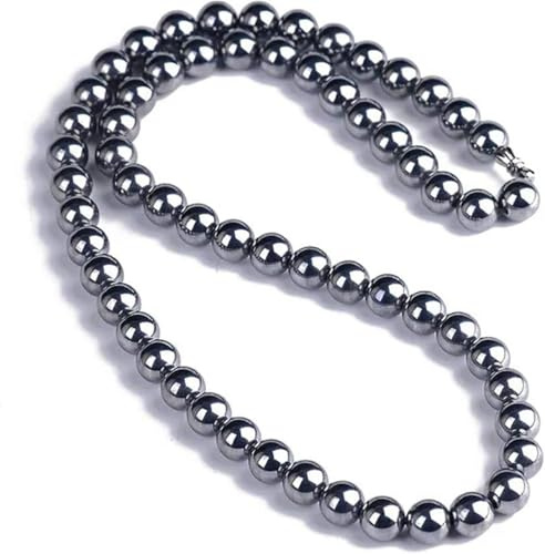 Pulsera de cuentas redondas de cristal con ondas de terahercios naturales auténticas de 6 mm