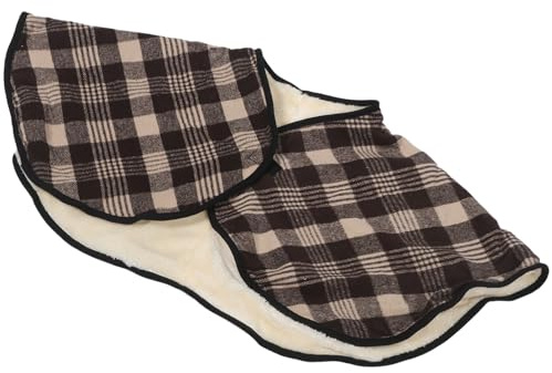 GANAZONO Manta para Silla de Ruedas Cálida Tipo Poncho 77,2 X 38,5 X 1 Cm, Accesorio para Personas Mayores, Capa Envolvente Desmontable contra Viento para Adultos, Uso en Interior