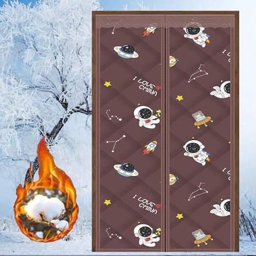 Magnet Wärmeschutzvorhang 250 x 255 cm Wasserdicht, Kälteschutz, Winddicht, Ohne Bohren Thermovorhang Gegen Kälte, Hitze Türvorhang Kompatibel mit Allen Arten von Türen, E